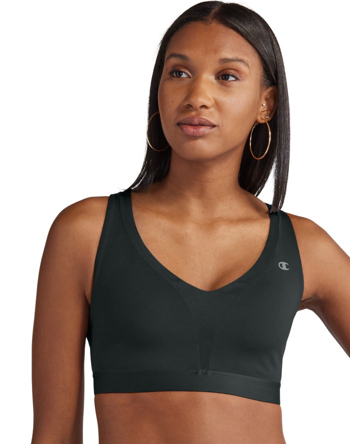 Champion The Absolute Shape V-Neck Sport Bh Dames - Zwart - Belgie 7481ZMWCT